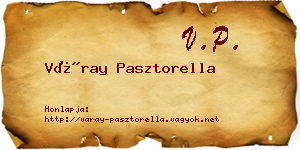 Váray Pasztorella névjegykártya